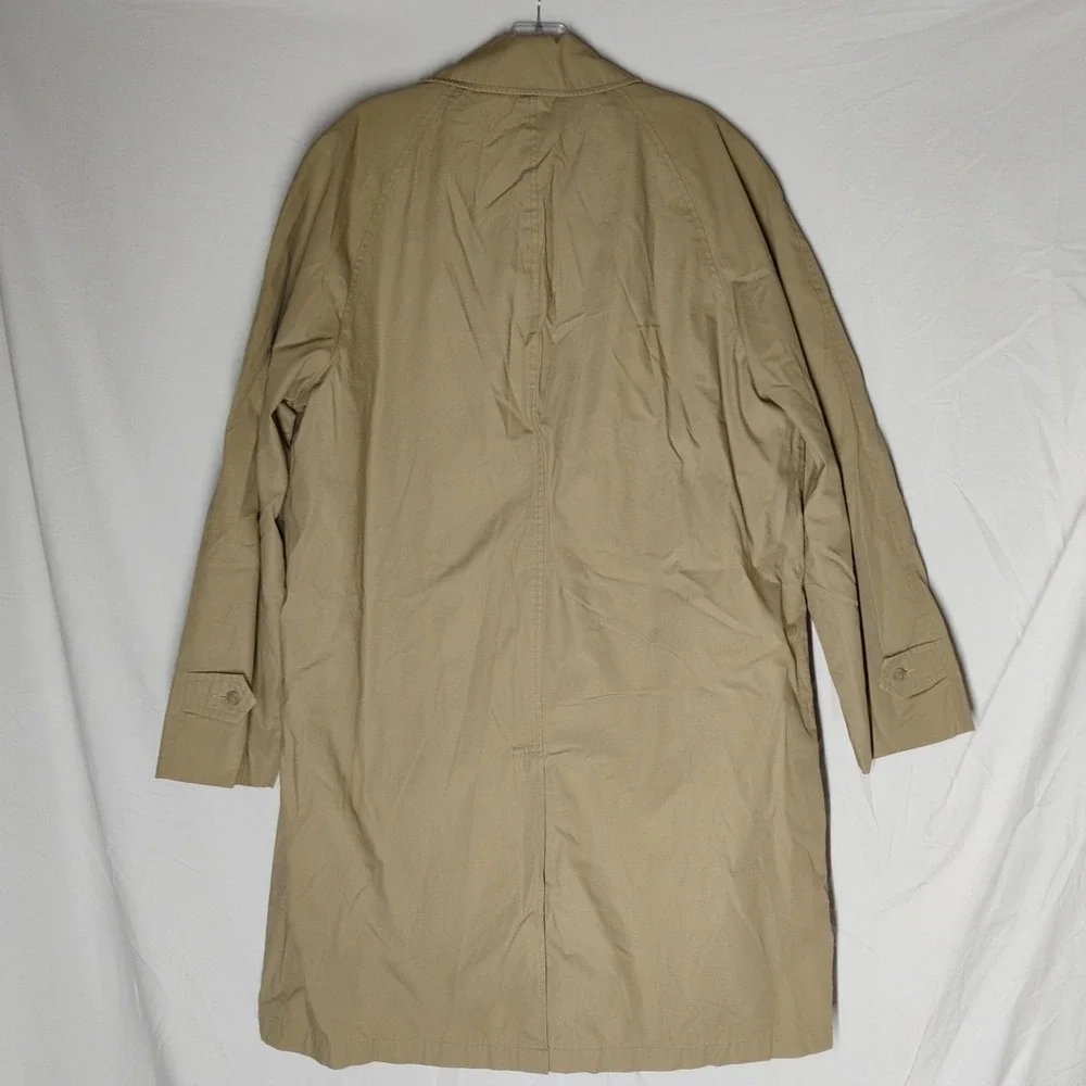 Towncraft Penneys Mens 42 Vintage Long Tan Coat Faux Fur Lined‎ Small Flaw